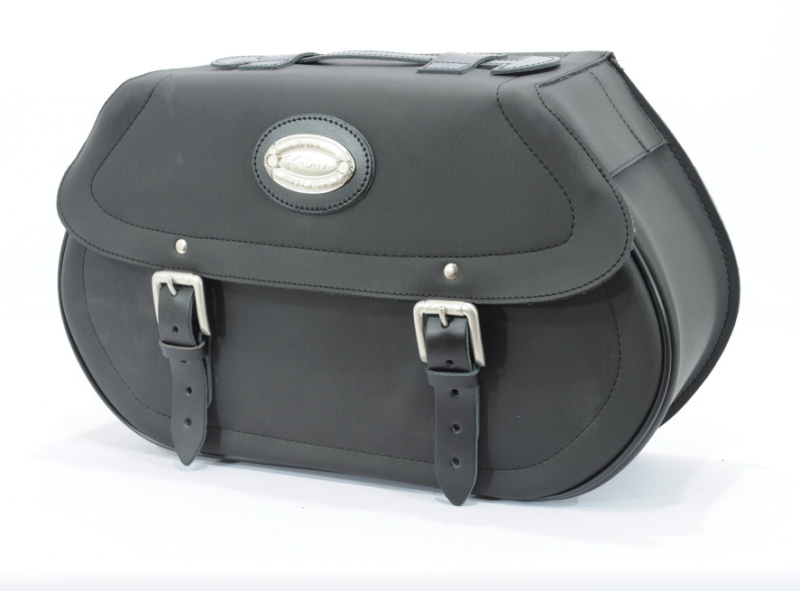 Synthetic leather rigid saddlebags Longride